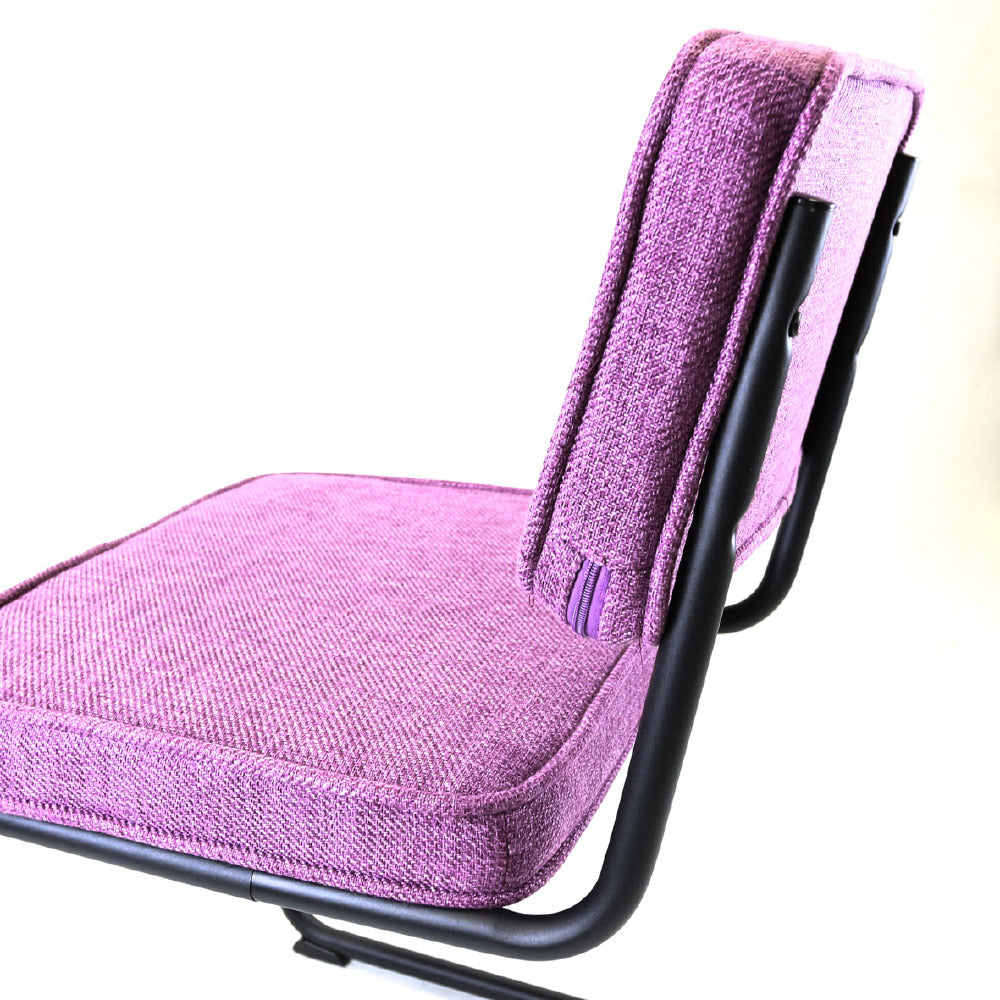 Dining Chair Rib FavoFurn Purple LxBxH 56x55x52 Fabric Nnb