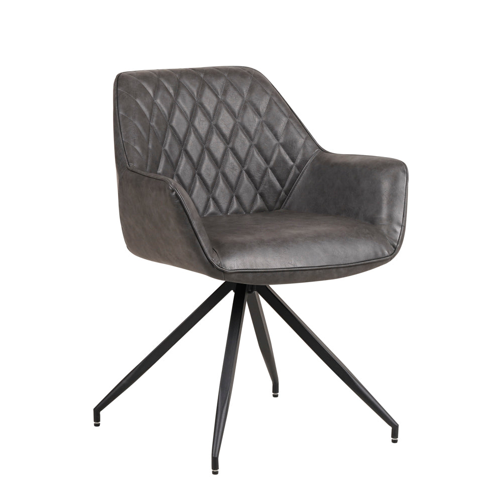 Dining Chair Gabi FavoFurn Anthracite LxBxH 73x65x50 Artificial leather Nnb