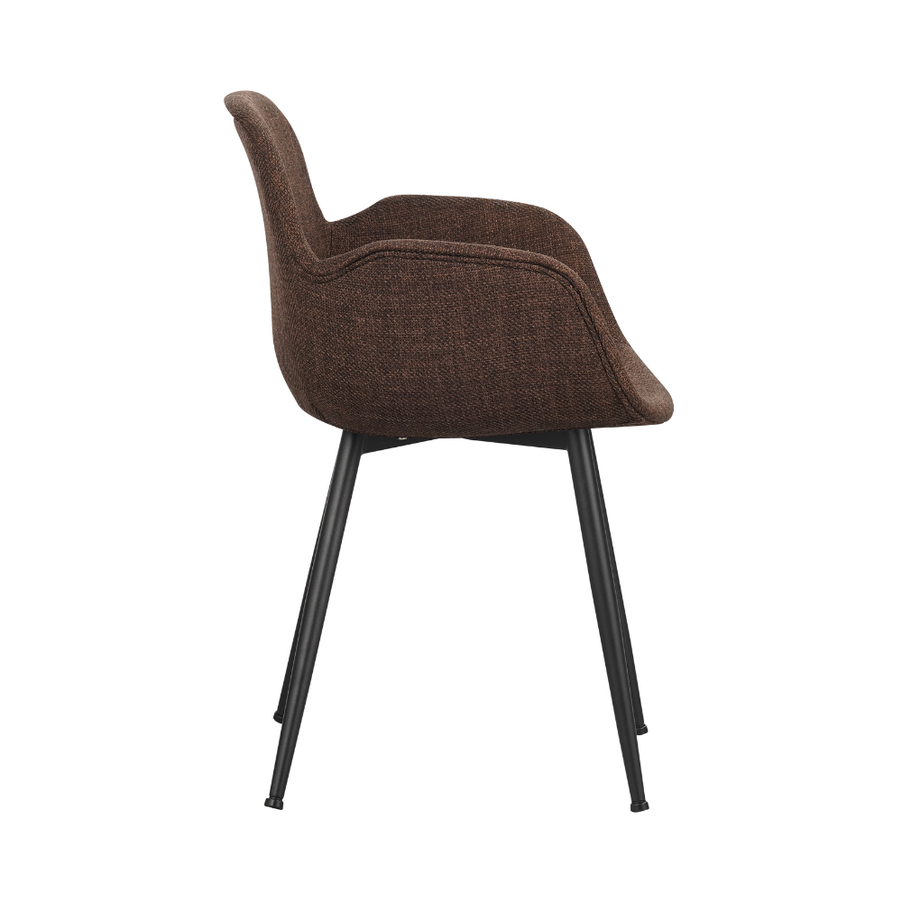 Dining Chair Angers FavoFurn Brown LxBxH 64x62x59 Fabric Nnb