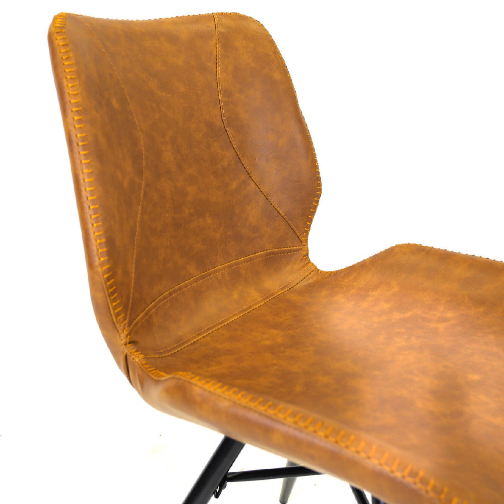 Dining Chair Barron FavoFurn Cognac LxBxH 72x68x50 Artificial leather Nnb