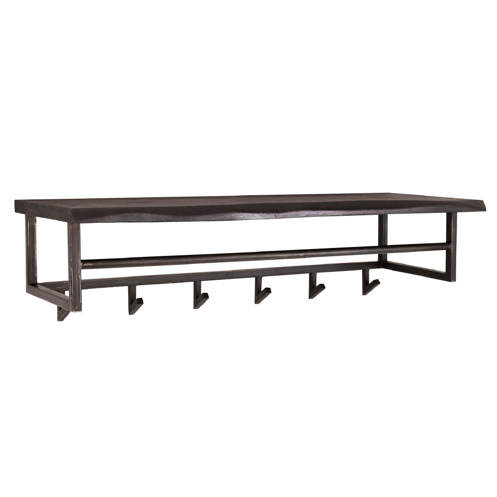 Coat Rack Beckett HomeHaven Black LxBxH 103x37x30 Acacia wood Nnb