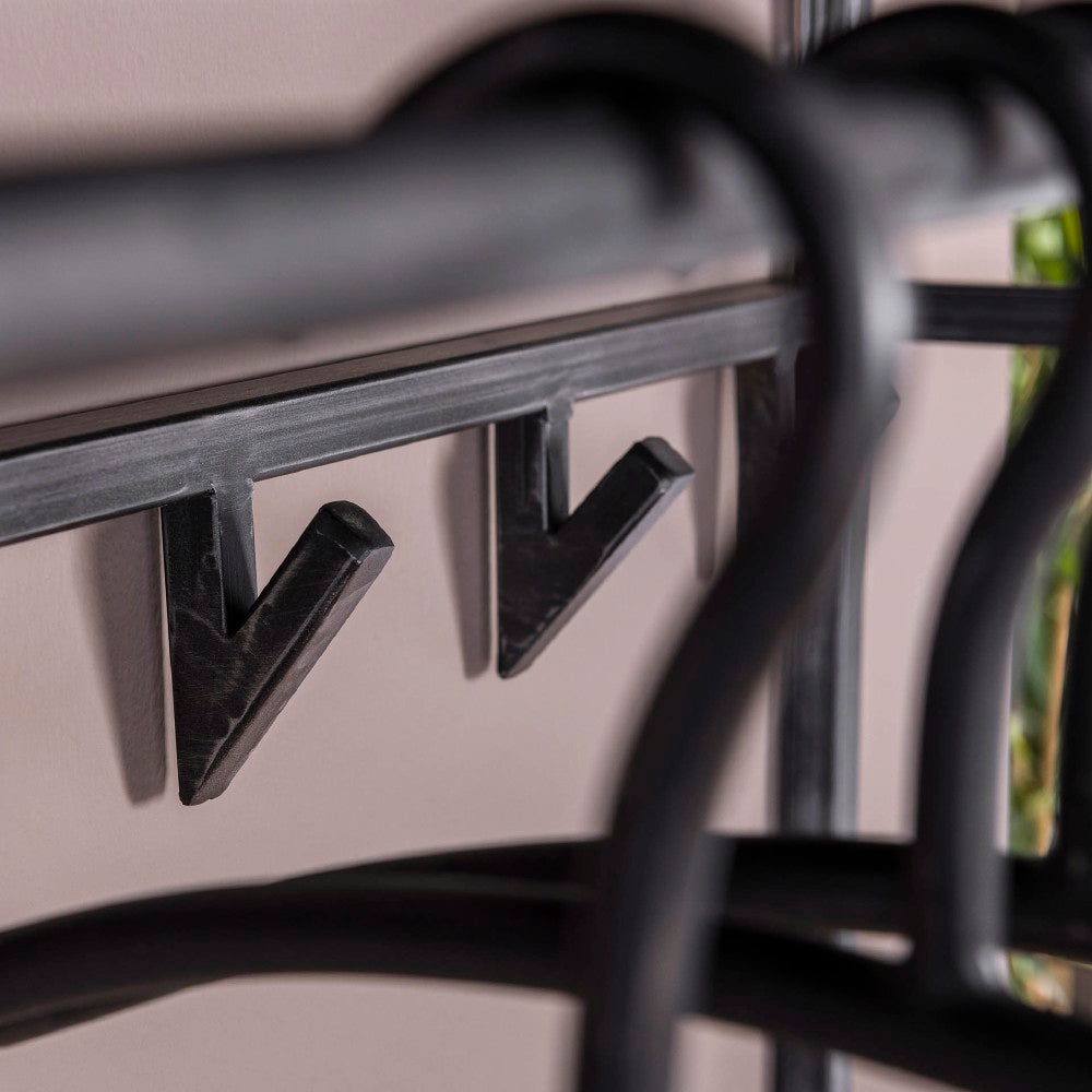 Coat Rack Beckett HomeHaven Black LxBxH 92x84x50 Acacia wood Nnb