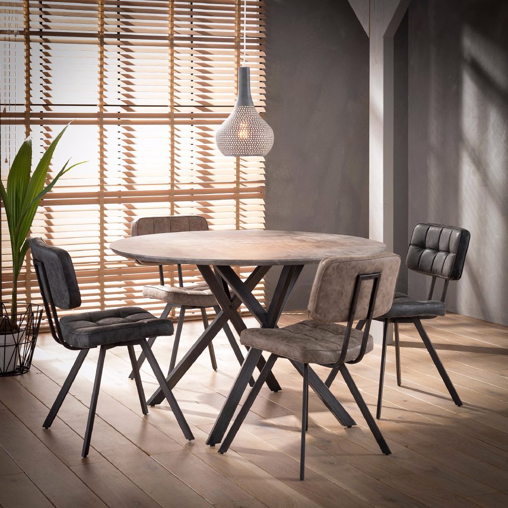 Dining Chair Sullivan HomeHaven Black LxBxH 84x63x58 Artificial leather Nnb