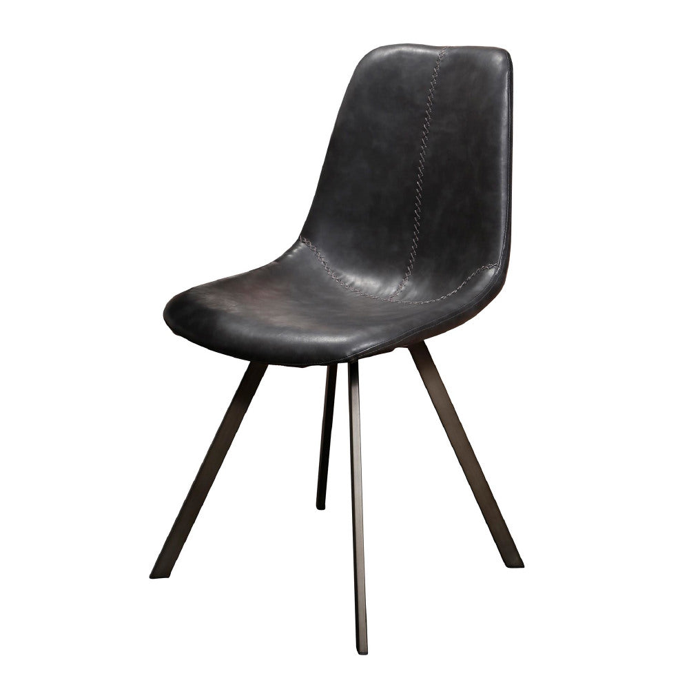 Dining Chair Jagger HomeHaven Black LxBxH 65x60x50 Artificial leather Nnb