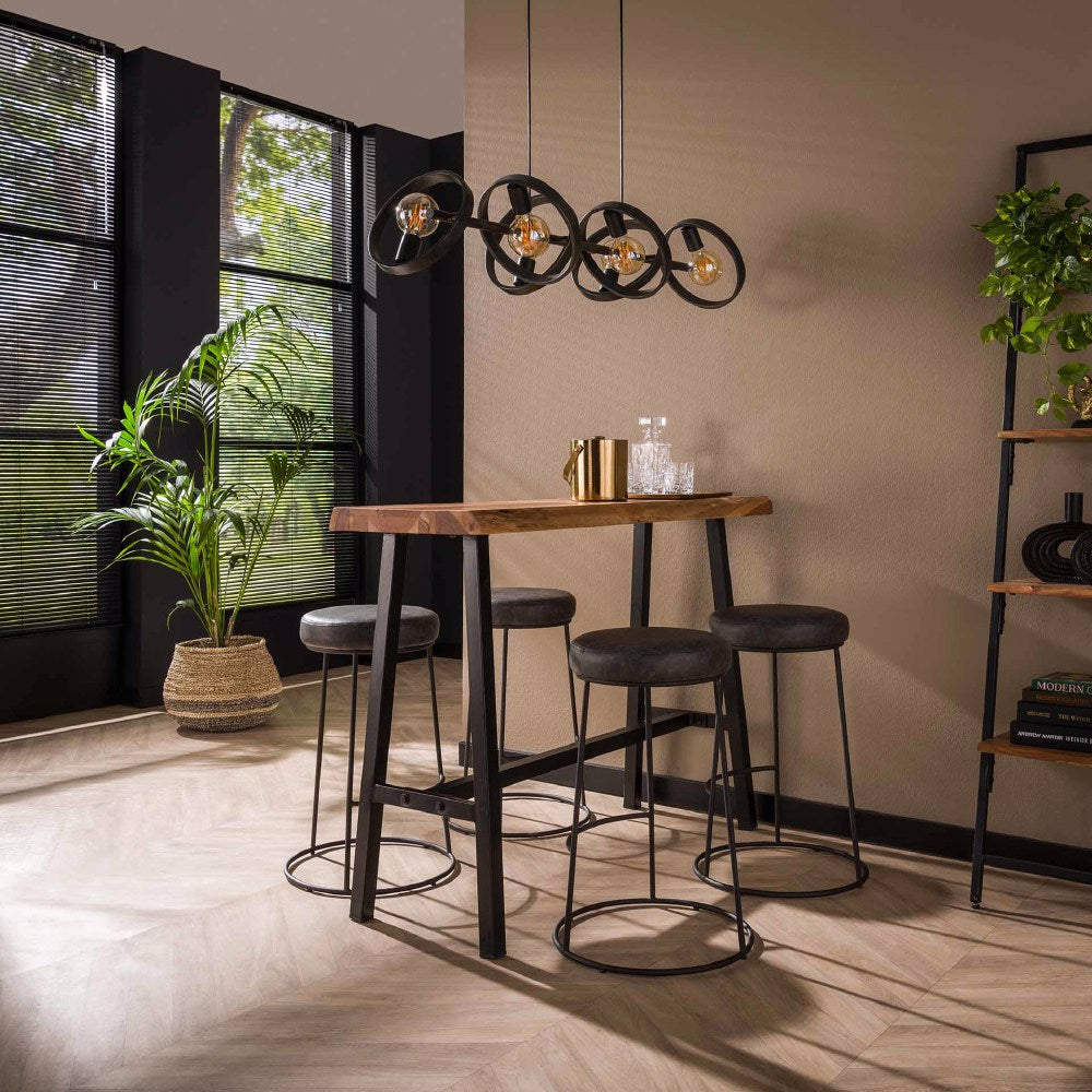 Bar Stool Maldo HomeHaven Grey Artificial leather Nnb