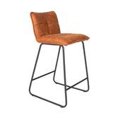 Bar Stool Jeremy FavoFurn Cognac LxBxH 63x56x49 Fabric Nnb