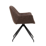 Dining Chair Gabi FavoFurn Taupe LxBxH 73x65x50 Artificial leather Nnb