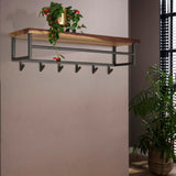 Coat Rack Abe HomeHaven Brown LxBxH 105x30x30 Walnut Nnb