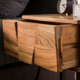 Bedside Table Alonzo HomeHaven Brown LxBxH 60x40x30 Acacia wood Nnb