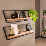 Wall Shelf Elba HomeHaven Brown LxBxH 104x30x25 Acacia wood Nnb
