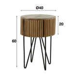 Bedside Table Barton HomeHaven Brown LxBxH 45x45x30 Mango wood Nnb