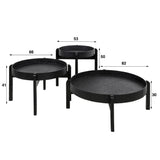 Coffee Table Kingston HomeHaven Black LxBxH 94x80x29 Nnb