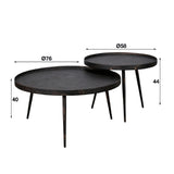 Coffee Table Kingston HomeHaven Grey LxBxH 80x80x13 Metal Nnb