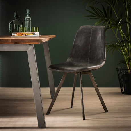 Dining Chair Jagger HomeHaven Black LxBxH 65x60x50 Artificial leather Nnb
