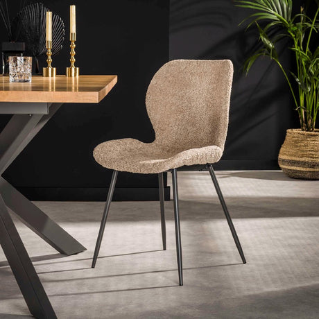 Dining Chair Ingo HomeHaven Beige Boucle Nnb