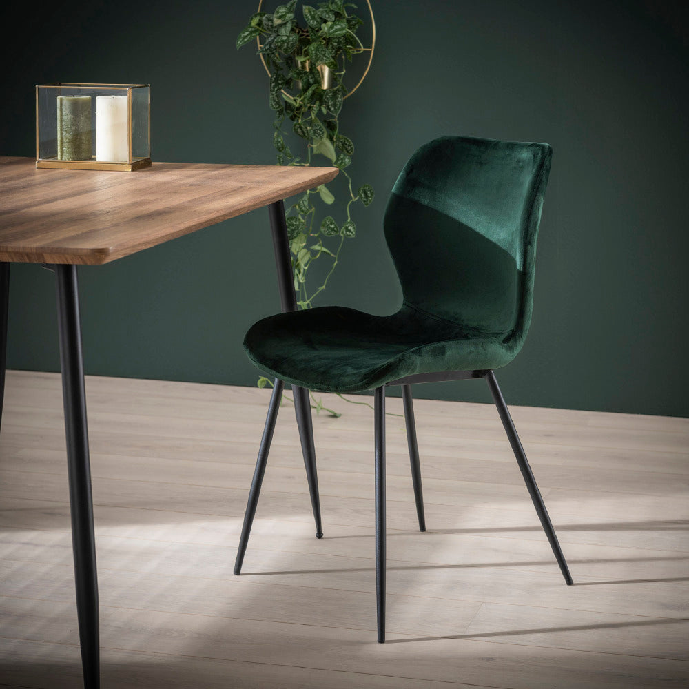 Dining Chair Ingo HomeHaven Green LxBxH 91x60x50 Fabric Nnb