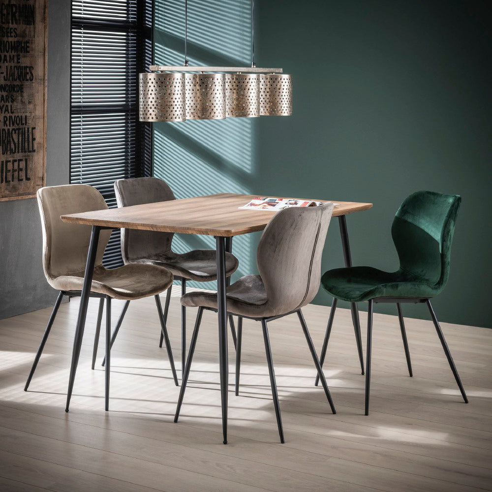 Dining Chair Ingo HomeHaven Green LxBxH 91x60x50 Fabric Nnb