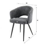 Dining Chair Gilmore HomeHaven Grey LxBxH 70x64x57 Boucle Nnb