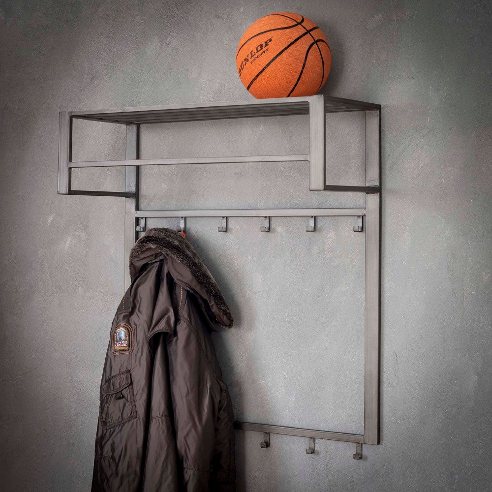 Coat Rack Kolby HomeHaven Grey LxBxH 90x83x37 Metal Nnb