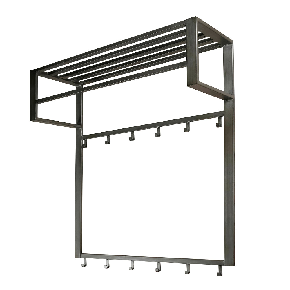 Coat Rack Kolby HomeHaven Grey LxBxH 90x83x37 Metal Nnb