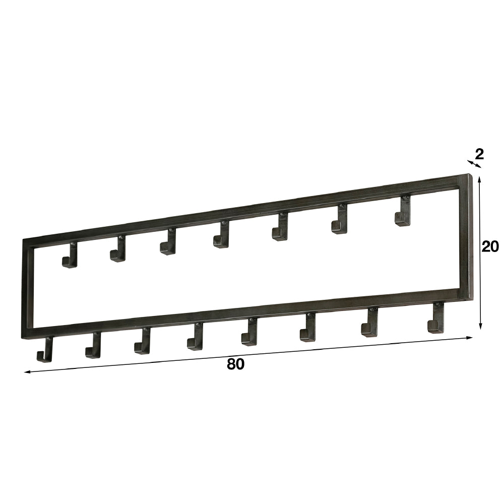 Coat Rack Kolby HomeHaven Grey LxBxH 81x23x4 Metal Nnb