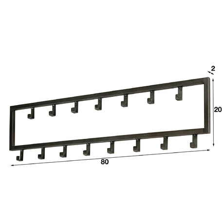 Coat Rack Kolby HomeHaven Grey LxBxH 81x23x4 Metal Nnb